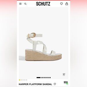 Schutz Harper Platform sandals in pearl. Never worn and still in box. Size 7.